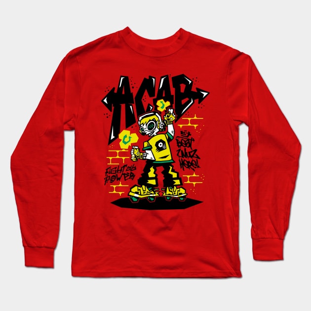 Beat Wuz Here v2 Long Sleeve T-Shirt by demonigote